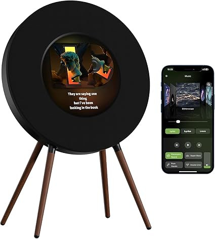 Record R1 Vinyl-Style Bluetooth Speaker, 2.1 Stereo Hi-Fi, Album Art Animation with Dynamic Mood ... | Amazon (US)