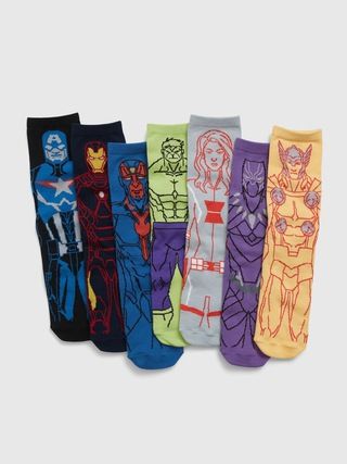 GapKids | Marvel Avengers Crew Socks (7-Pack) | Gap (CA)