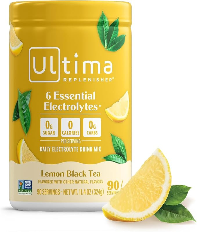 Ultima Replenisher Daily Electrolyte Powder - Lemon Black Tea, 90 Servings - Zero Sugar Hydration... | Amazon (US)