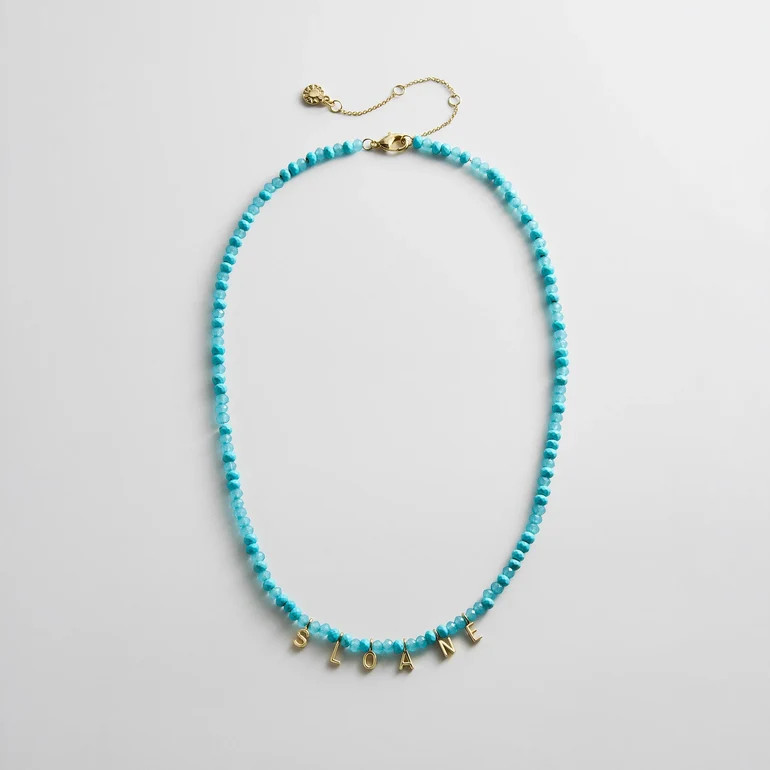 Mini Semi-Precious Custom Necklace - Turquoise | BaubleBar