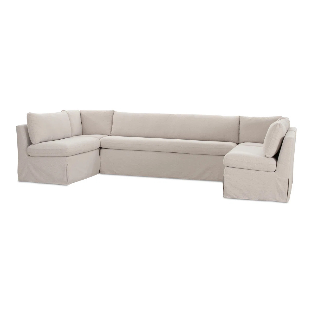 Gusella Slipcover Dining Banquette Beige 121InByHokku Designs5.0Rated 5 out of 5 stars.10 Reviews... | Wayfair North America