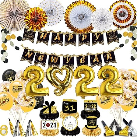 New Years Eve Party Supplies 2022 - New Years Decorations Pack Including 6 New years Centerpieces... | Amazon (US)