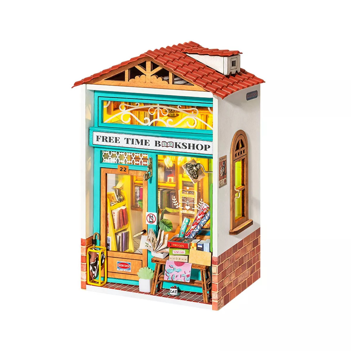 Free Time Bookshop DIY Miniature House Kit - Hands Craft | Target
