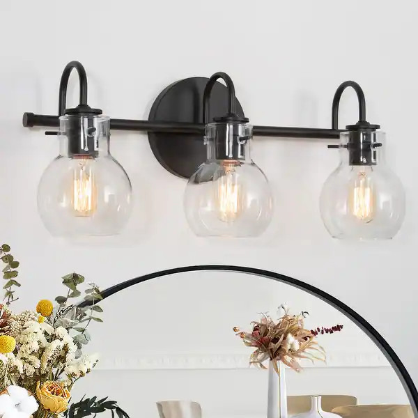 Modern 2/3/4/5-Light Bathroom Vanity Light Globe Glass Wall Sconce Minimalist Design - Bed Bath &... | Bed Bath & Beyond