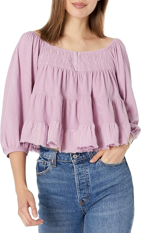 Lucky Brand Women's Long Sleeve Textured Top | Amazon (US)