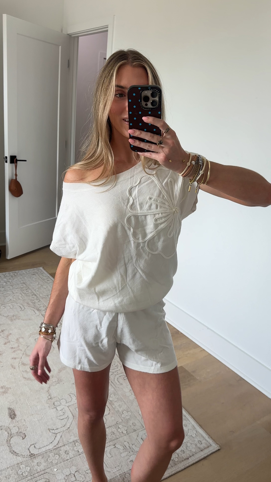 Amazon size small Saodimallsu Womens Off The Shoulder 2 Piece Sweater Sets Short Sleeve Floral Tops Summer Matching Lounge Shorts Set

#LTKootd #LTKSaleAlert #LTKSeasonal