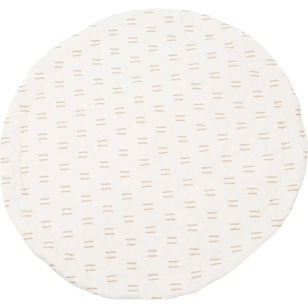 Poppyseed Play Extra Padded Round Play Mat in Neutral Line at Nordstrom | Nordstrom