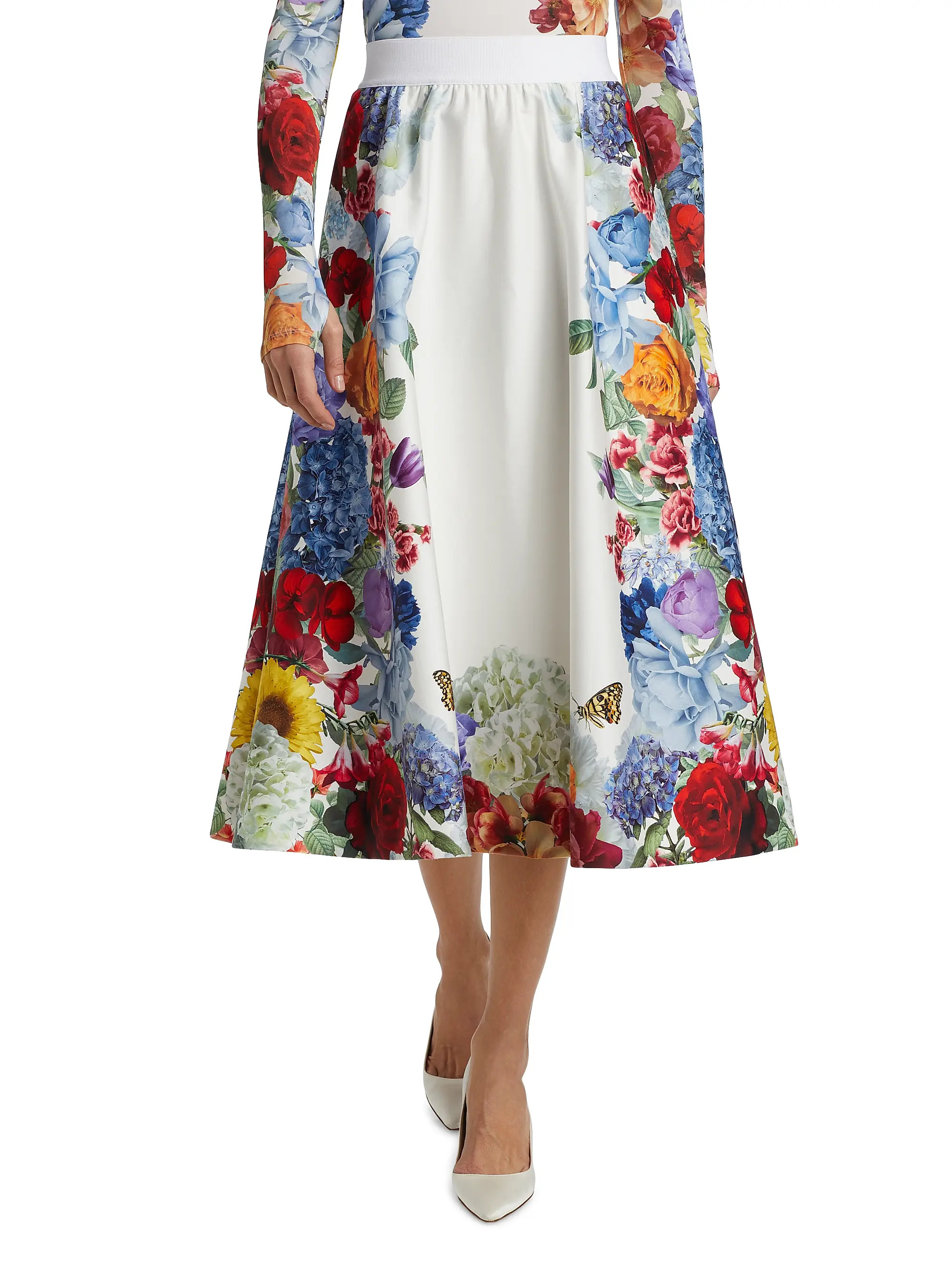 Earla Flare Midi-Skirt | Saks Fifth Avenue