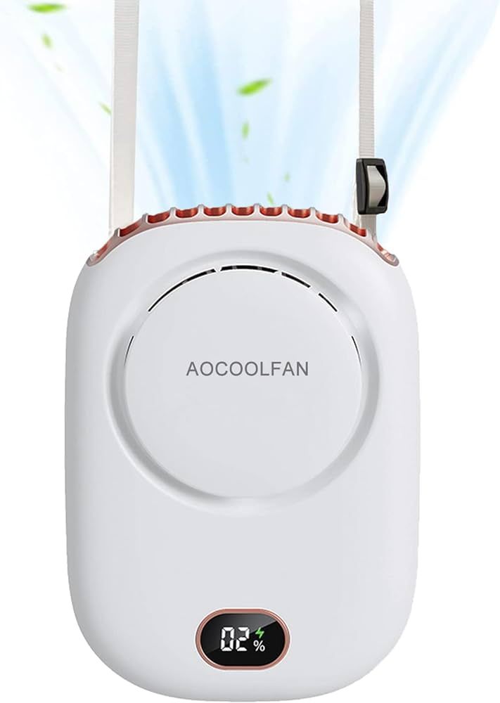 Amazon.com: AOCOOLFAN Portable Neck Fan, Mini Hanging Neck Fan with Adjustable Lanyard and Bracke... | Amazon (US)