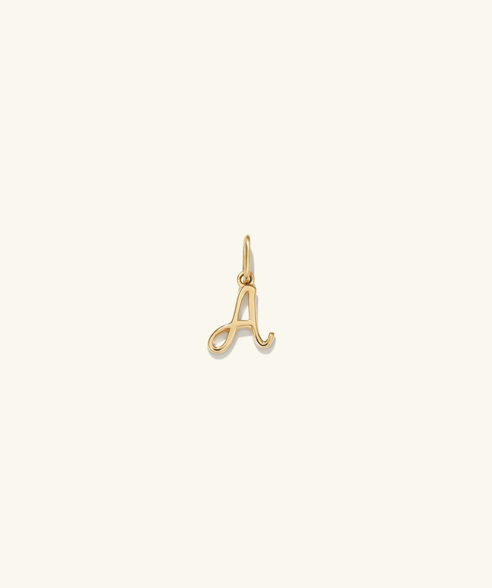 Cursive Letter Charm | Mejuri Fine Crew