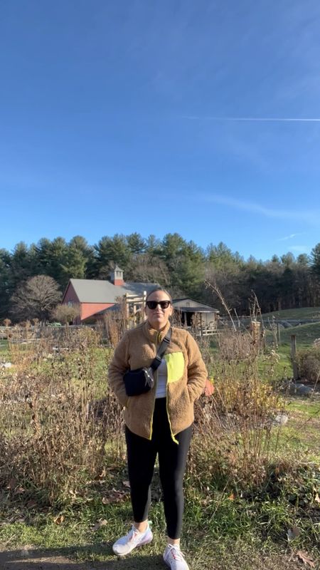 Farm outfit. Perfect casual comfy Saturday with the fam look! All true to size. 

Sherpa, fleece, zip up, jacket, tank top, racer back, leggings, yoga pants, Nike, sneakers, target 



#LTKunder100 #LTKshoecrush #LTKSeasonal