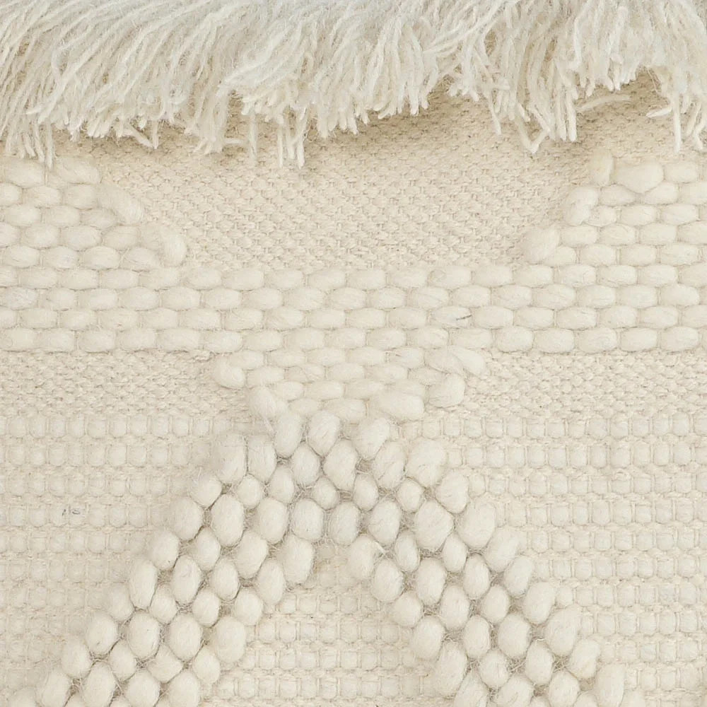 LR Home Easy Fit Textured Fringe Throw Pillow, Ivory, 20 in. Square, Count per Pack 1 | Walmart (US)