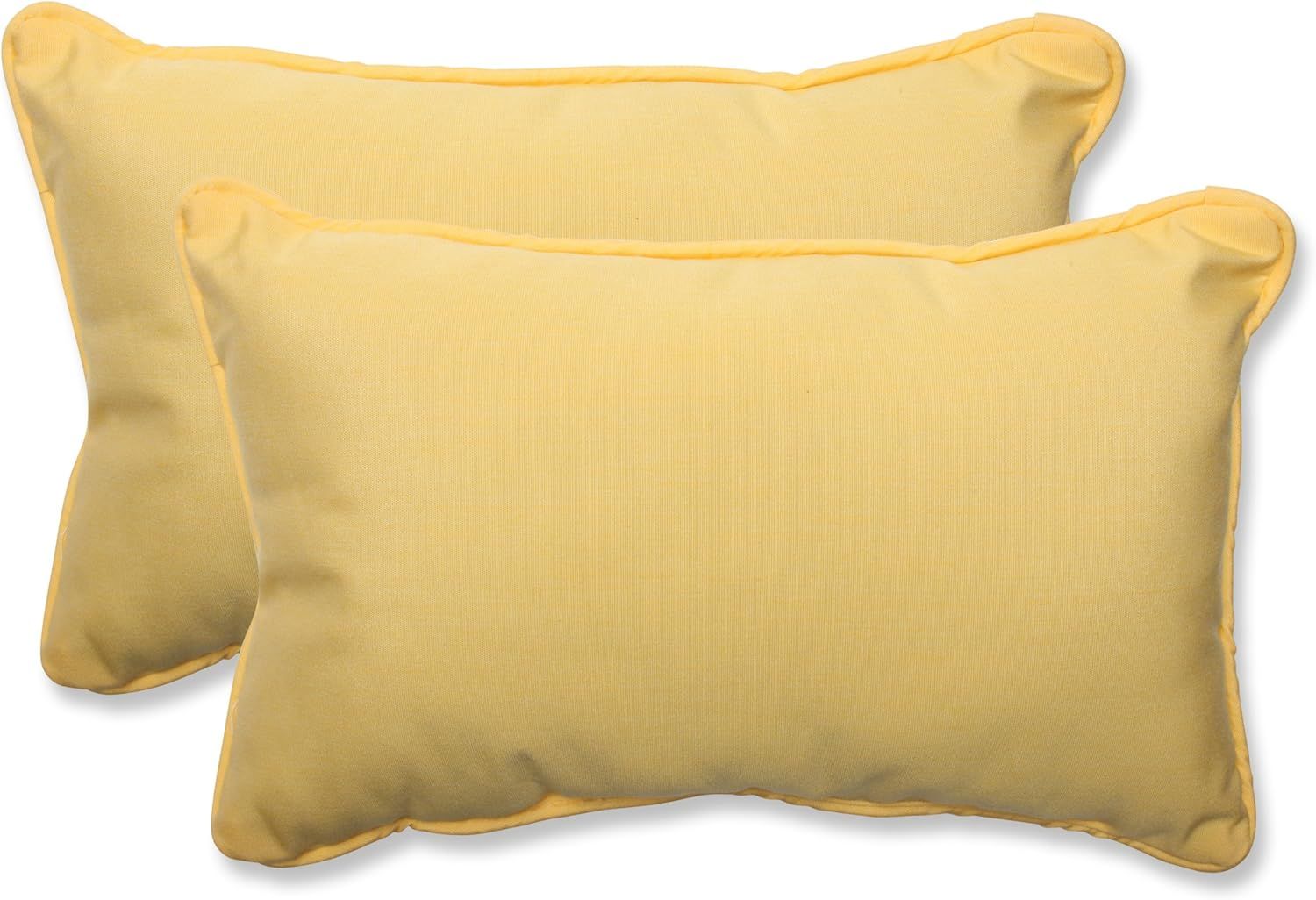 Pillow Perfect Outdoor/Indoor Canvas Buttercup Lumbar Pillows, 11.5" x 18.5", Yellow 2 Count | Amazon (US)