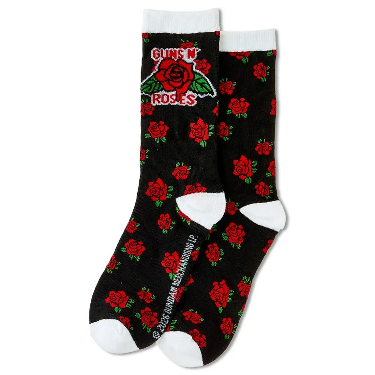 Guns N' Roses Band Crew Socks, One Size Fits Most, Unisex, Collectible Box | Walmart (US)