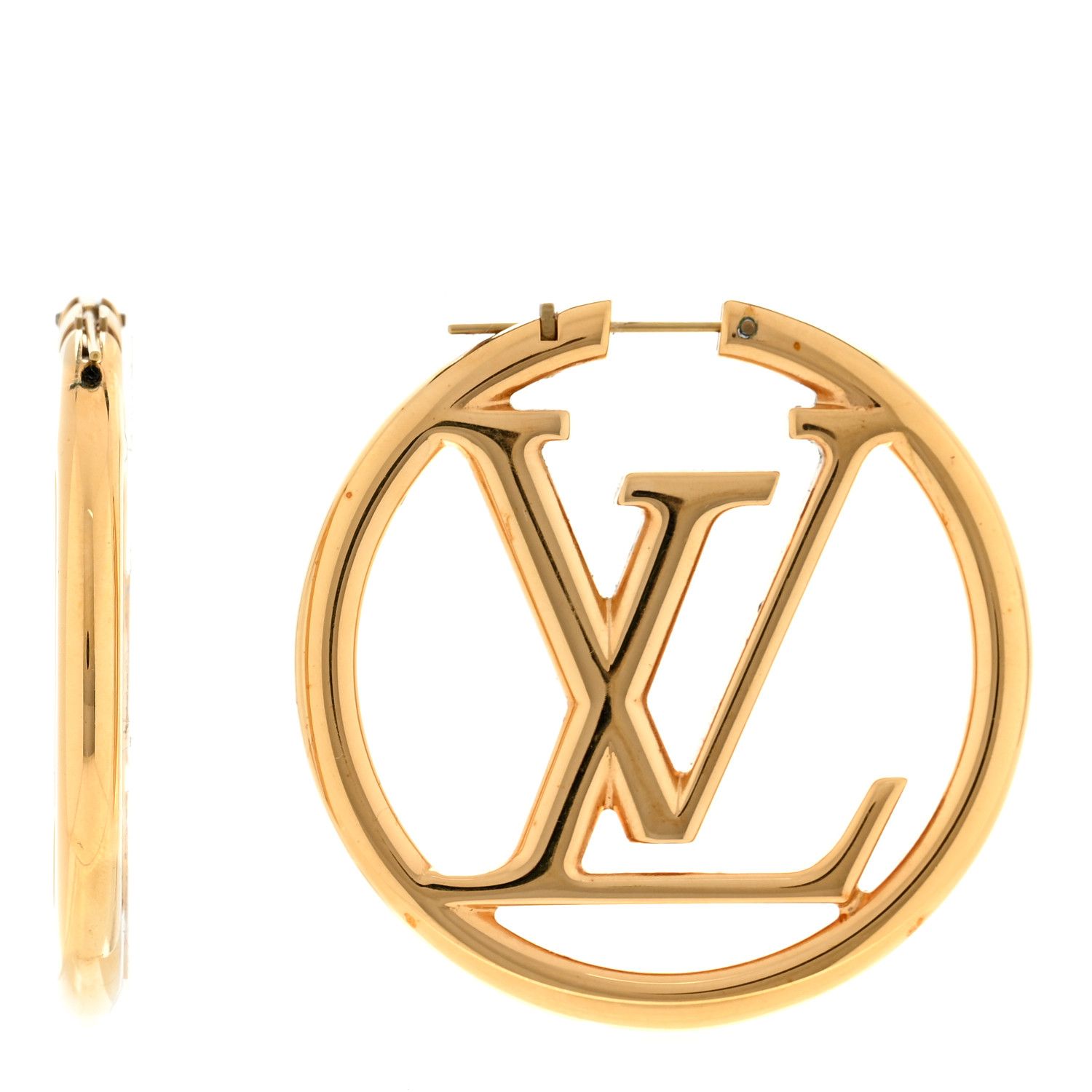 Louise Hoop Earrings Gold | FASHIONPHILE (US)