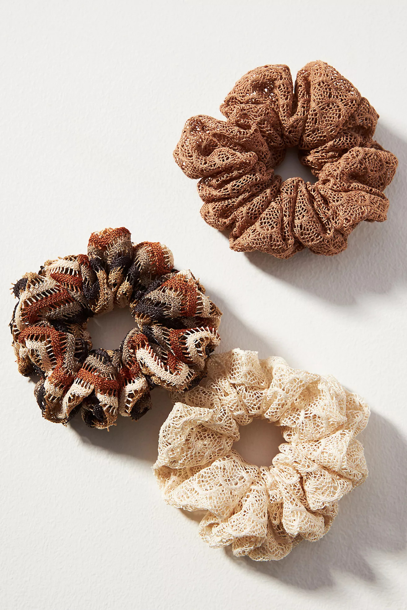 Retro Crochet Scrunchies, Set of 3 | Anthropologie (US)