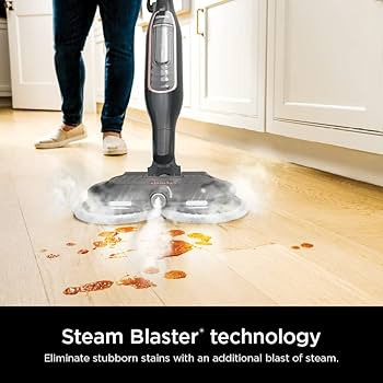 Shark Scrub + Steam Blaster, 7.48'' x 14.96'' x 47.44'', Rose Gold/Black | Amazon (US)