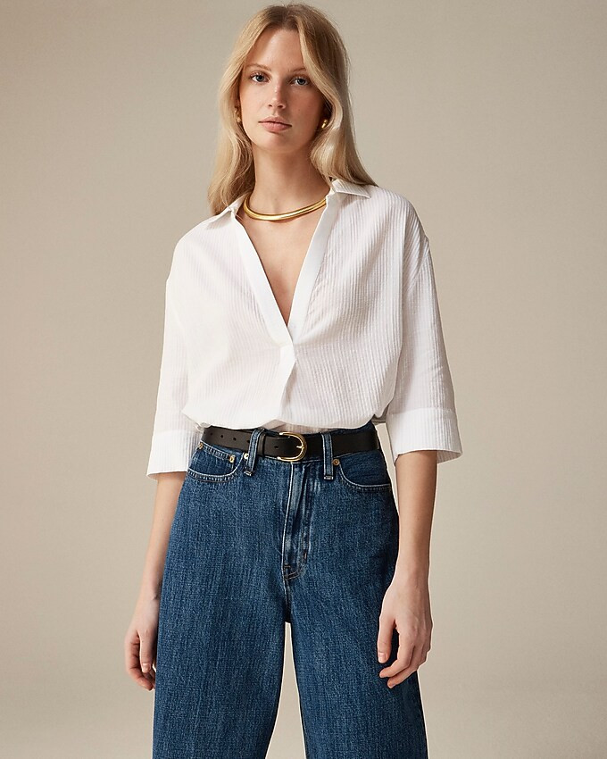 Popover shirt in airy gauze | J. Crew US
