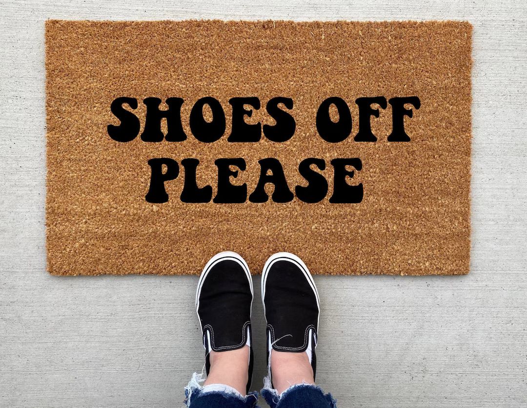 Shoes off Doormat Home Decor Personalized Doormat Welcome - Etsy | Etsy (US)