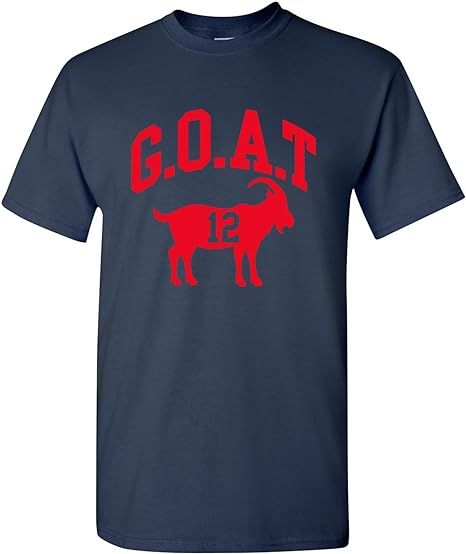 Amazon.com: UGP Campus Apparel Goat Greatest of All Time New England Football T Shirt - Small - N... | Amazon (US)