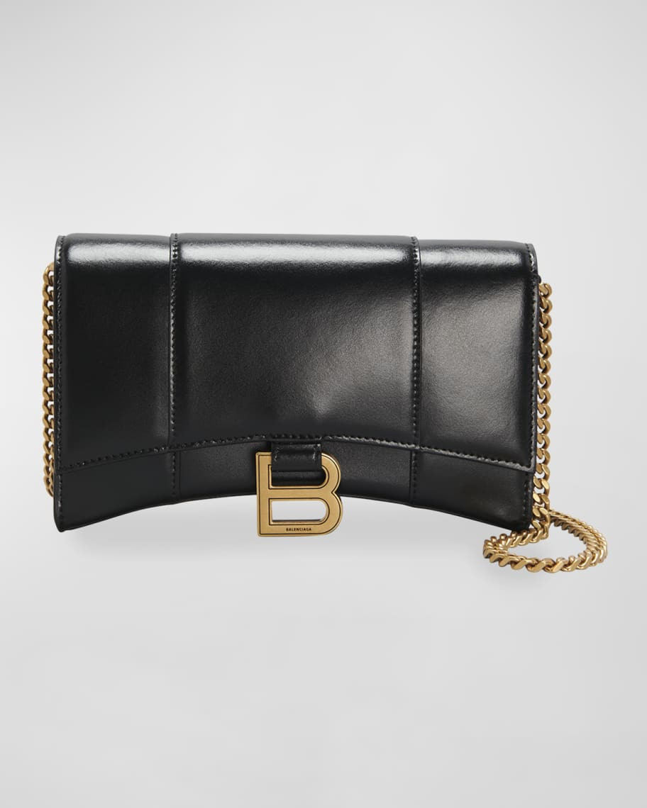 Balenciaga Hourglass Box Wallet on Chain | Neiman Marcus