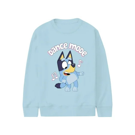 Bluey Dance Mode Girls Apparel Graphic Long Sleeve Sweatshirt Sizes 4-16 | Walmart (US)