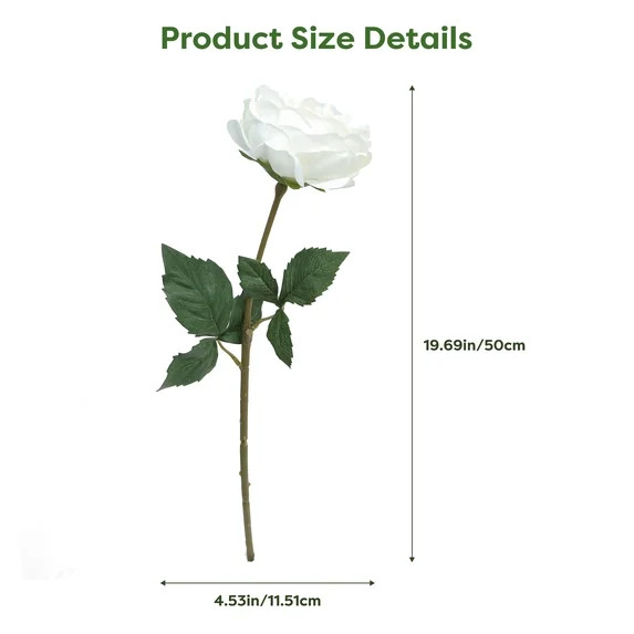 My Texas House Faux Peony Stem, White, 20" | Walmart (US)