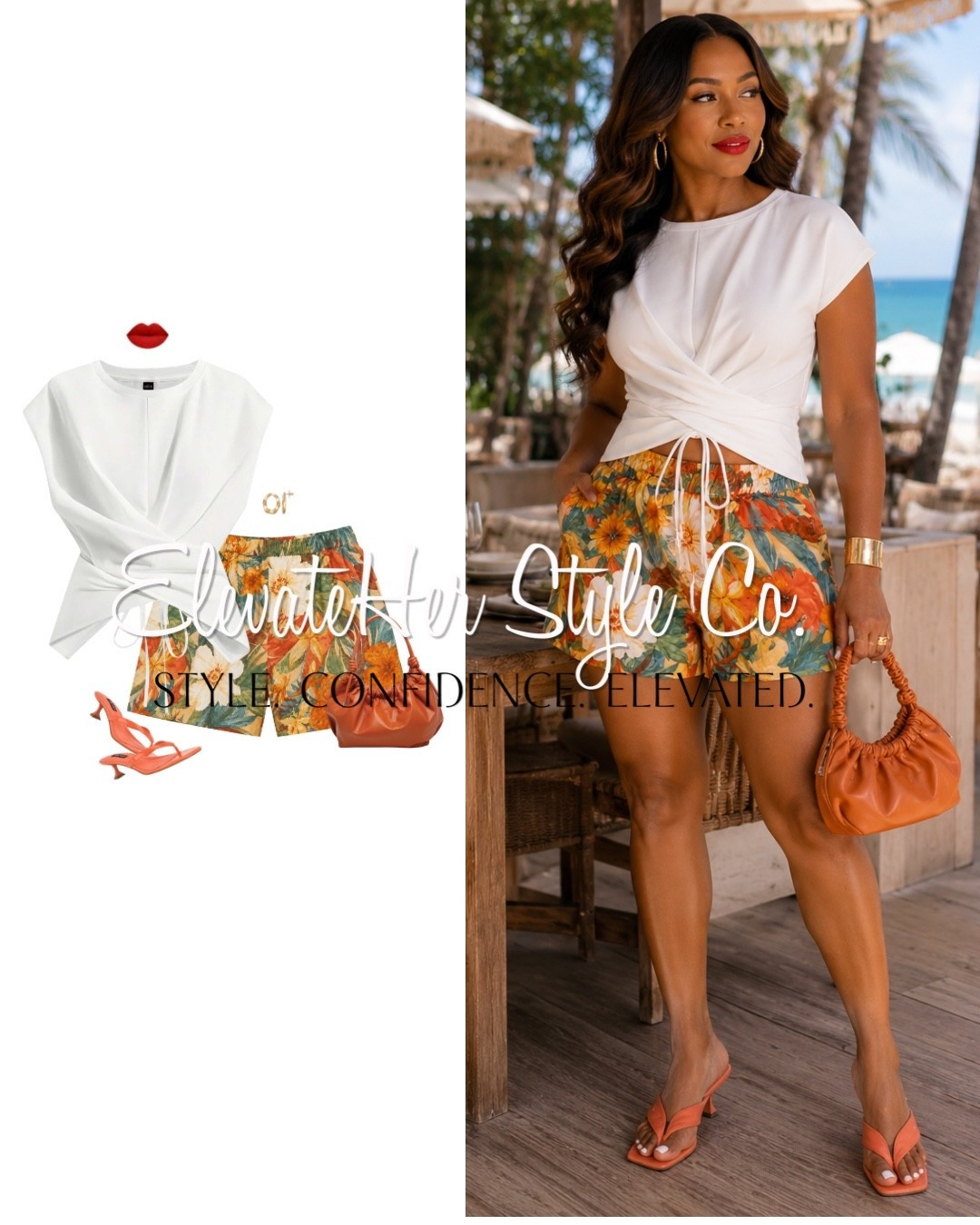 Style Tip: When your outfit already has a lot going on, keep the base simple and let the print do the talking. A neutral top and a bright bag pull the look together beautifully. Shop this look on my LTK, then start your ElevateHer Style Journey. Link in bio.

#LTKOver40 #LTKTravel #LTKootd