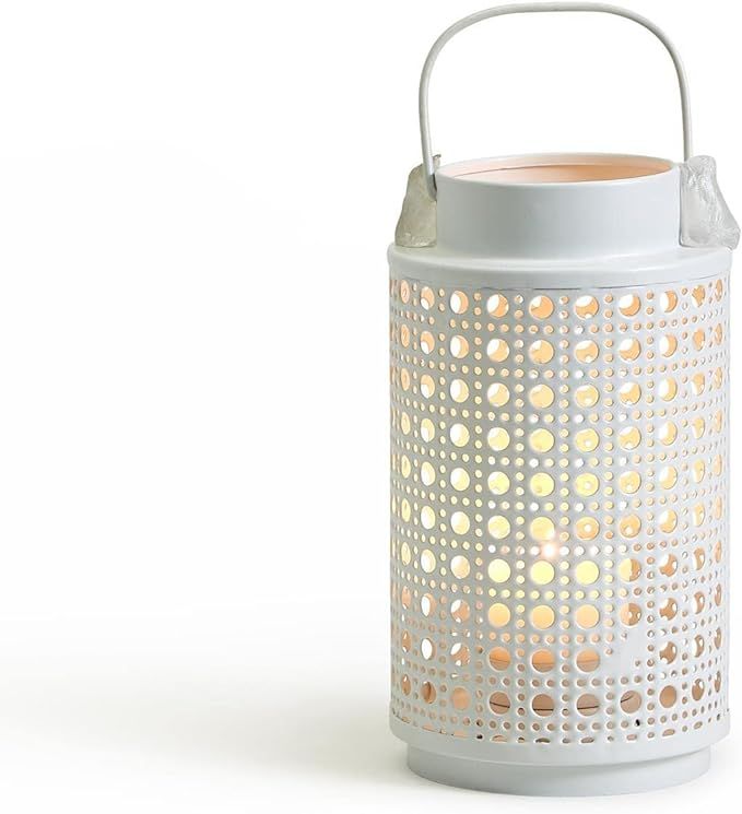 Two's Company 53606 Decorative Cane Webbing Pattern Lantern, Iron, 6.5-inch Height | Amazon (US)