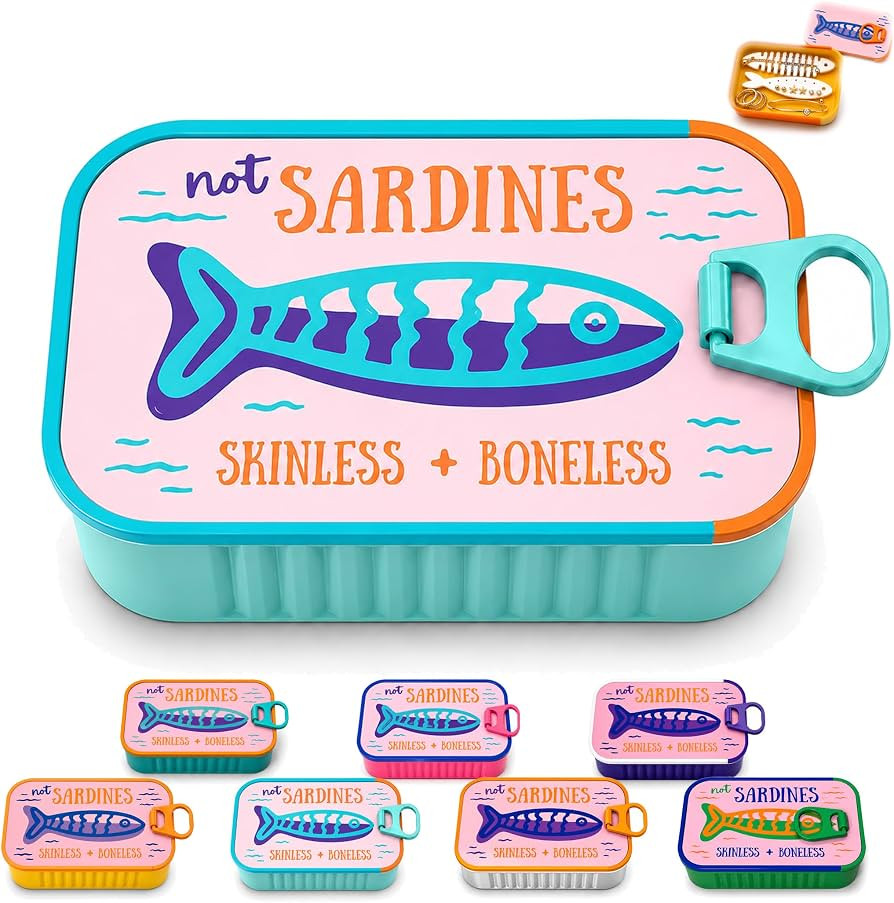 2026 New Sardine Can Jewelry Travel Case with Fish Bone Chain Organizer - 3D Printed Fishbone Hol... | Amazon (US)