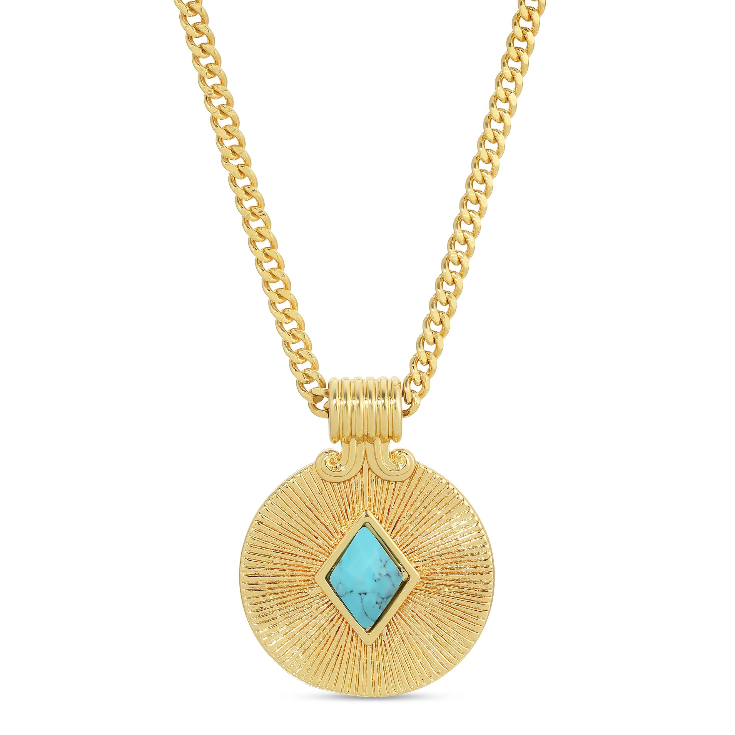 Turquoise Medallion Necklace | Meghan Bo Designs