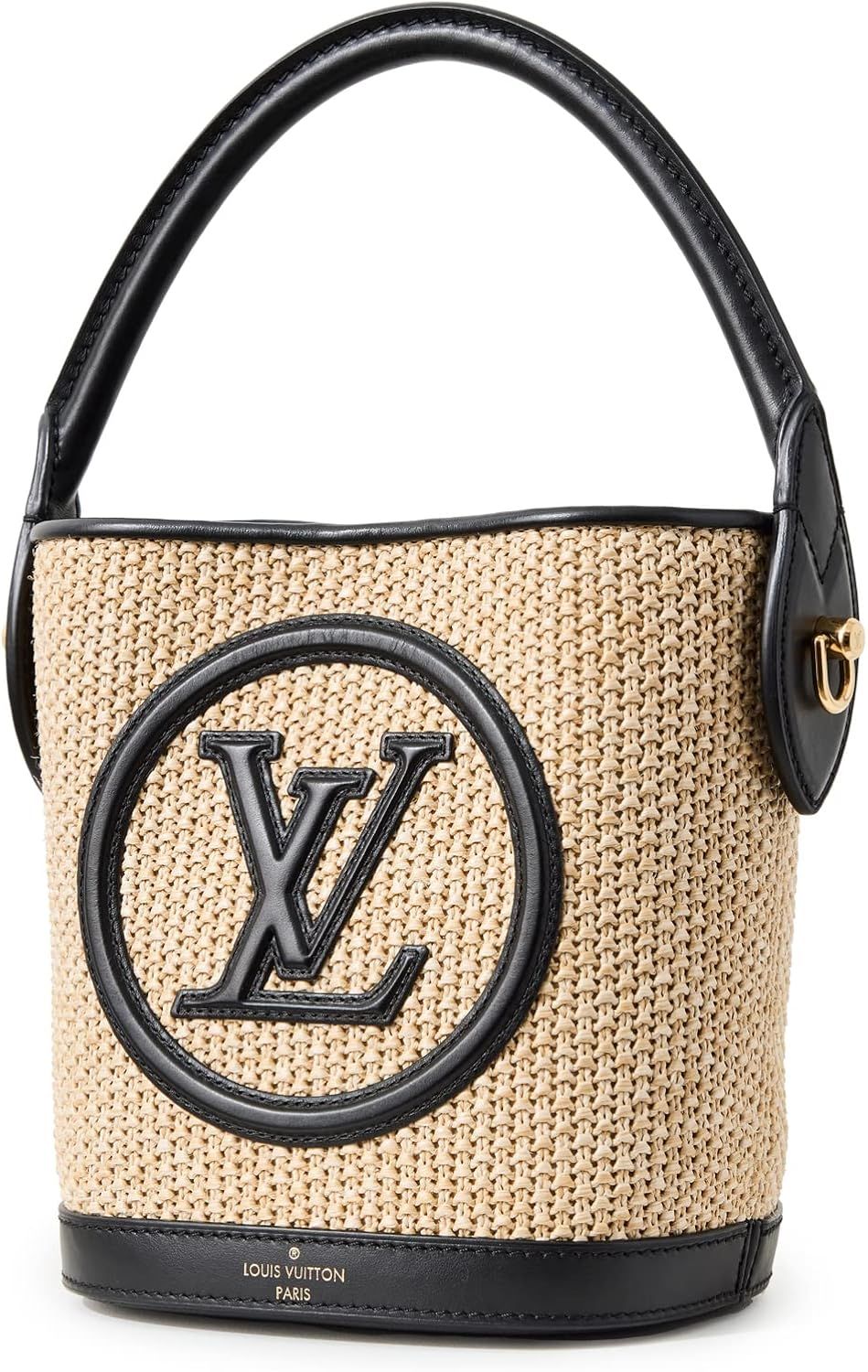 Shopbop Archive Women's Pre-Loved Louis Vuitton Raffia Petit Bucket Bag, Neutral, Tan, One Size | Amazon (US)