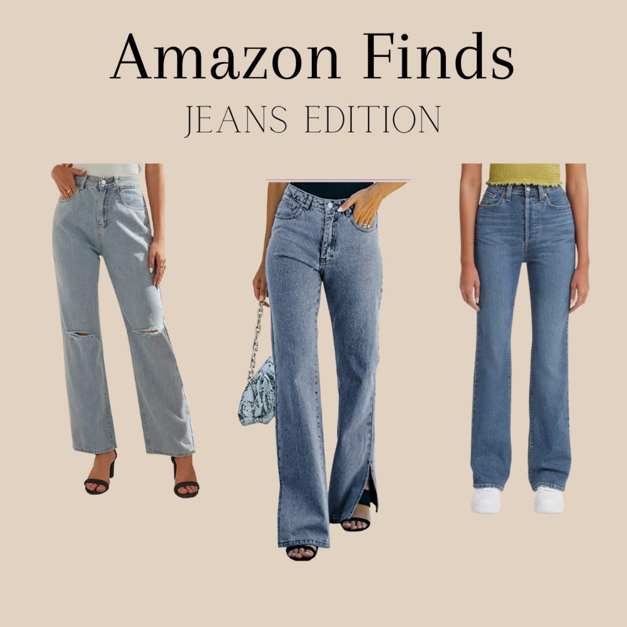 amazon finds
amazon jeans
jean finds
flare jeans
straight leg jeans 

#LTKunder50 #LTKstyletip #LTKFind