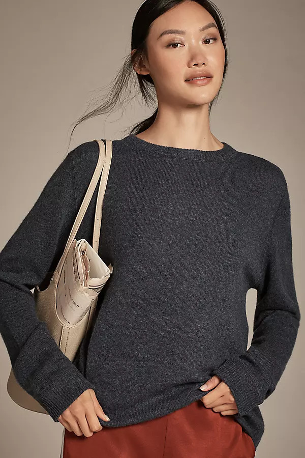 Boyfriend Cashmere Crew-Neck Sweater | Anthropologie (US)