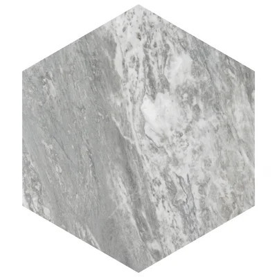 Marbilia Hex Bardiglio w/Biotech 11" x 13" Porcelain Marble Look Wall & Floor Tile | Wayfair North America