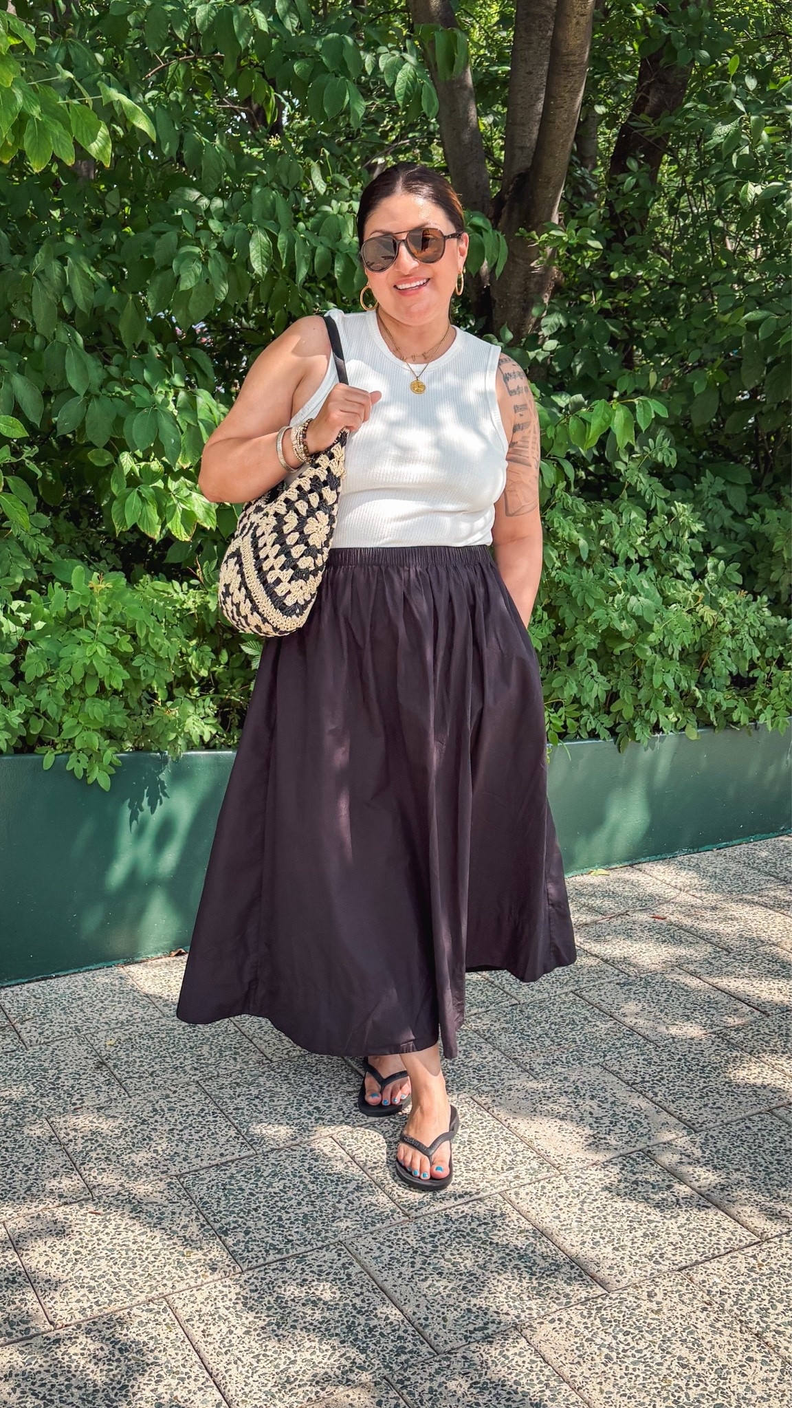 Gap Factory tank - XL
Quince skirt - L
Commense bag
Archie’s flip flops
@Commense @gapstyle @Noonday Collection @onequince

#LTKOver40 #LTKMidsize #LTKootd