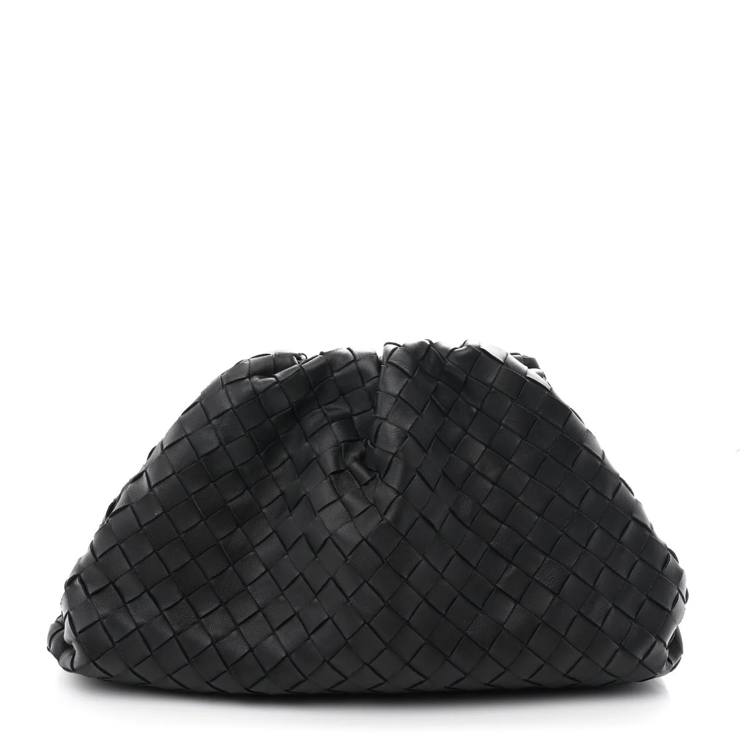 Nappa Maxi Intrecciato The Pouch Oversized Clutch Black | FASHIONPHILE (US)