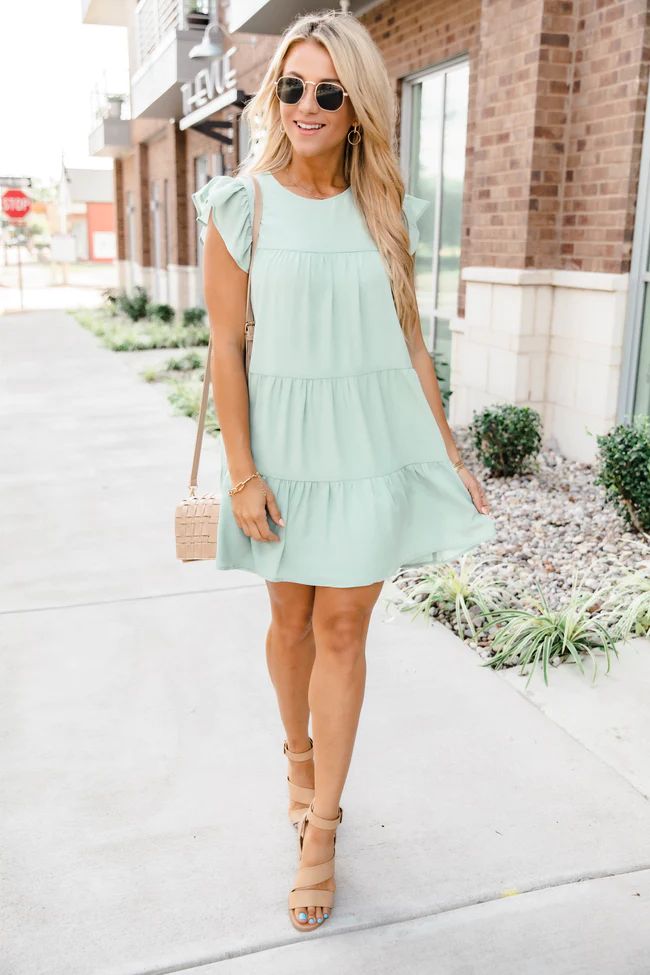 Complete My Heart Sage Dress | The Pink Lily Boutique