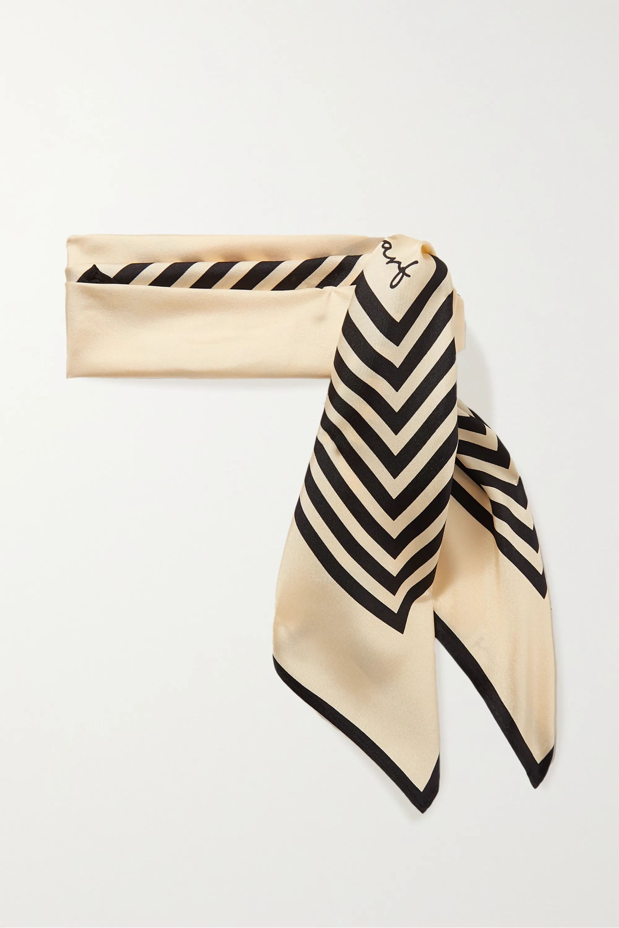 No. 1 striped silk-twill scarf | NET-A-PORTER (US)