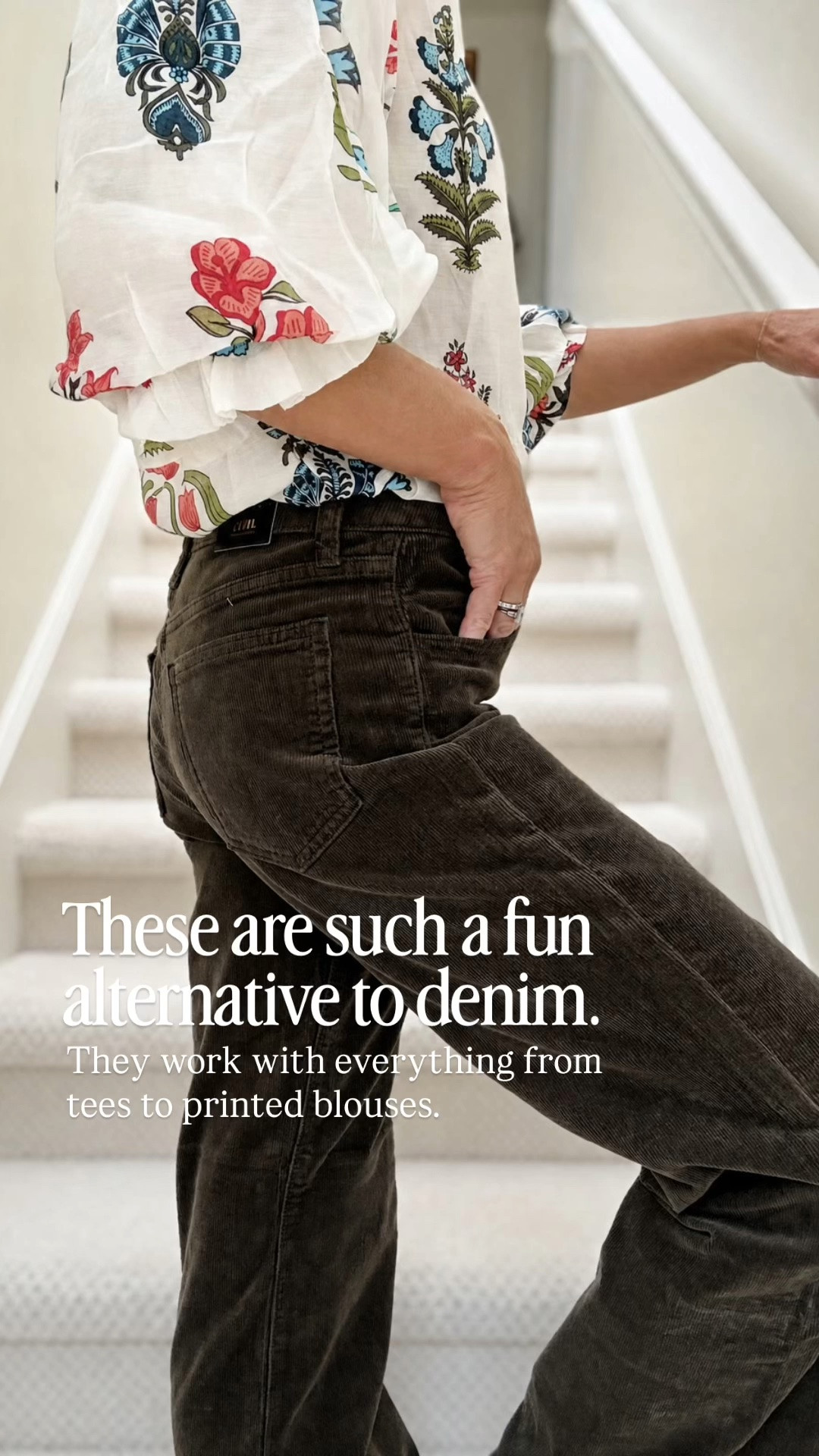 These wide-leg corduroy pants are a fresh alternative to denim for fall. The soft fabric, relaxed fit, and rich olive brown color make them as comfortable as they are flattering. I paired them with a feminine floral blouse for an easy look that’s perfect for casual Fridays, lunch with friends, weekend outings, or apple orchard and pumpkin patch days.

👩‍💻 LTK PRO TIPS
❤️ Heart = Support my posts ;-)
🔖 Save = Get sale & restock alerts for the things you love!
📋 Lists = Keep favorites organized (List ideas: Christmas, Birthdays, and Vacations!)
📲 Share = Send lists and products to a friend (or your daughters like me).
💬 Comment = Ask me anything, and I’ll answer. ;-)

#LTKOver40 #LTKSeasonal #LTKootd