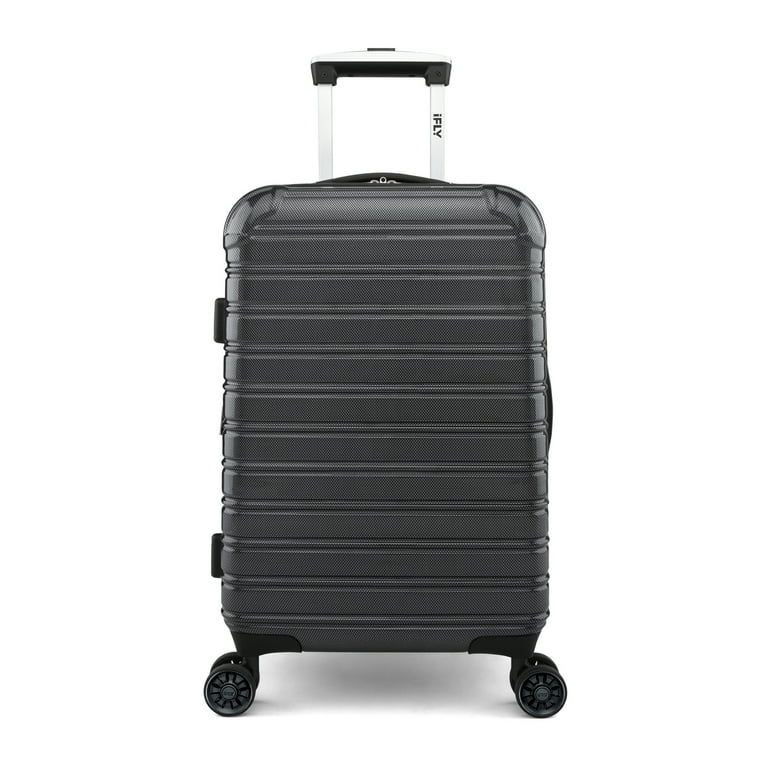 iFLY Hardside Fibertech Luggage 20" Carry-on Luggage, Black - Walmart.com | Walmart (US)
