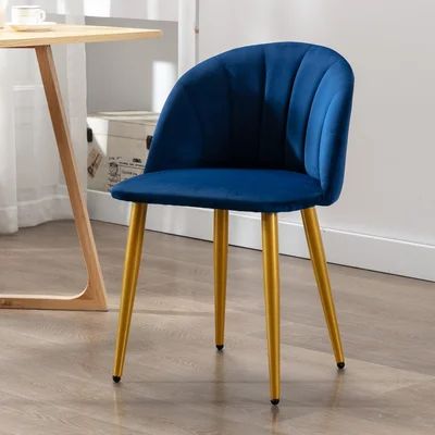 Seawell Velvet Side Chair Everly Quinn Upholstery Color: Blue | Wayfair North America