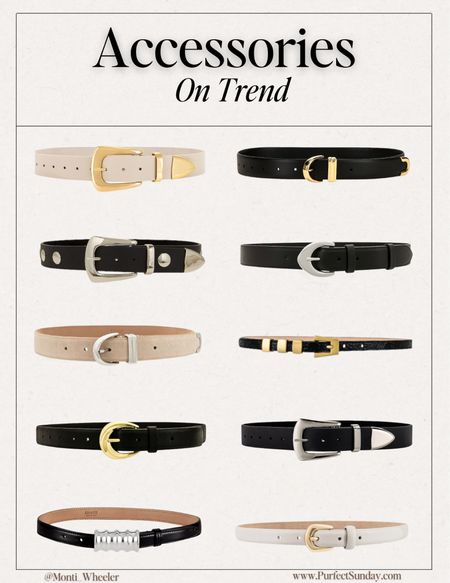 Belts you’re going to want to add to your collection. 

Belts, leather belts, gold belts, black belts, silver belts, suede belts 

#LTKfindsunder100 #LTKover40 #LTKstyletip