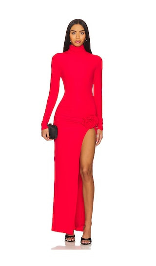 MORE TO COME Chara Maxi Dress in Red. - size S | Revolve Clothing (Global)