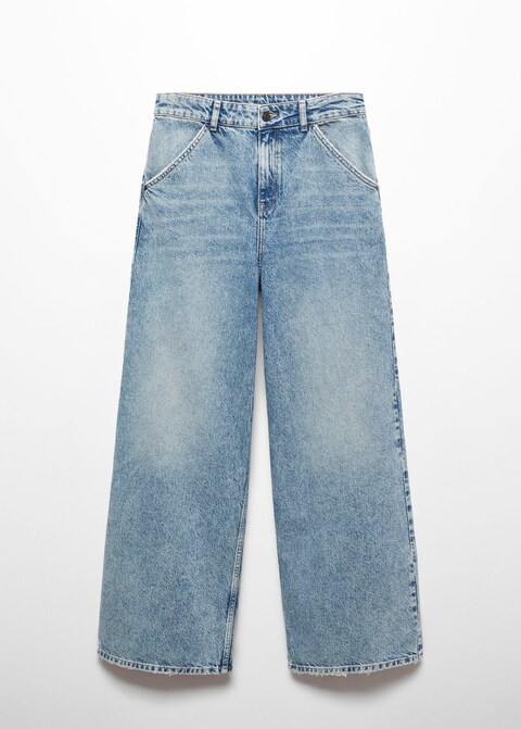 Jeans wideleg com lavagem de cor -  Mulher | Mango Portugal | Mango PT
