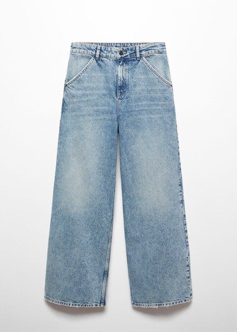 Jeans wideleg com lavagem de cor -  Mulher | Mango Portugal | Mango PT