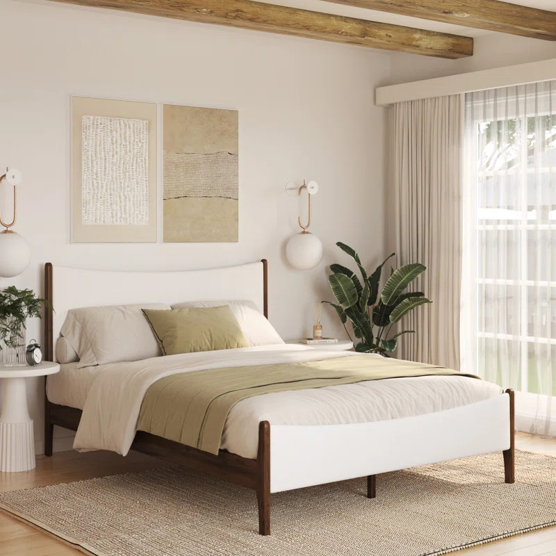 Agapita Upholstered Boucle Platform Bed | Wayfair North America