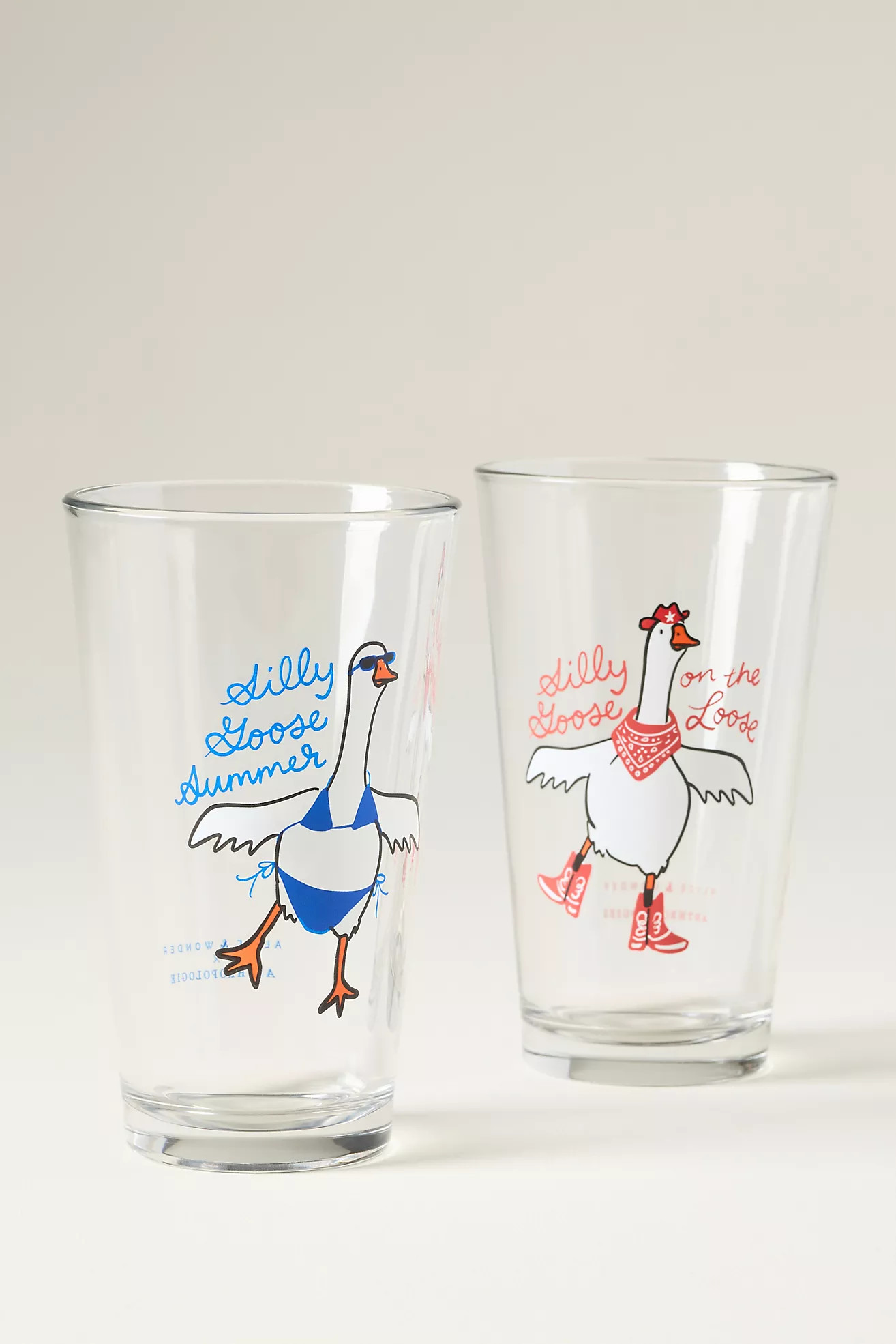 Alice & Wonder Silly Goose Pint Glass | Anthropologie (US)