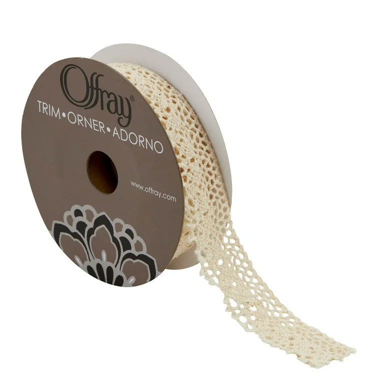 Simplicity Trim, Cream 3/4 inch Cluny 1-Side Scalloped Edge Trim Great for Apparel, Home Decorati... | Walmart (US)