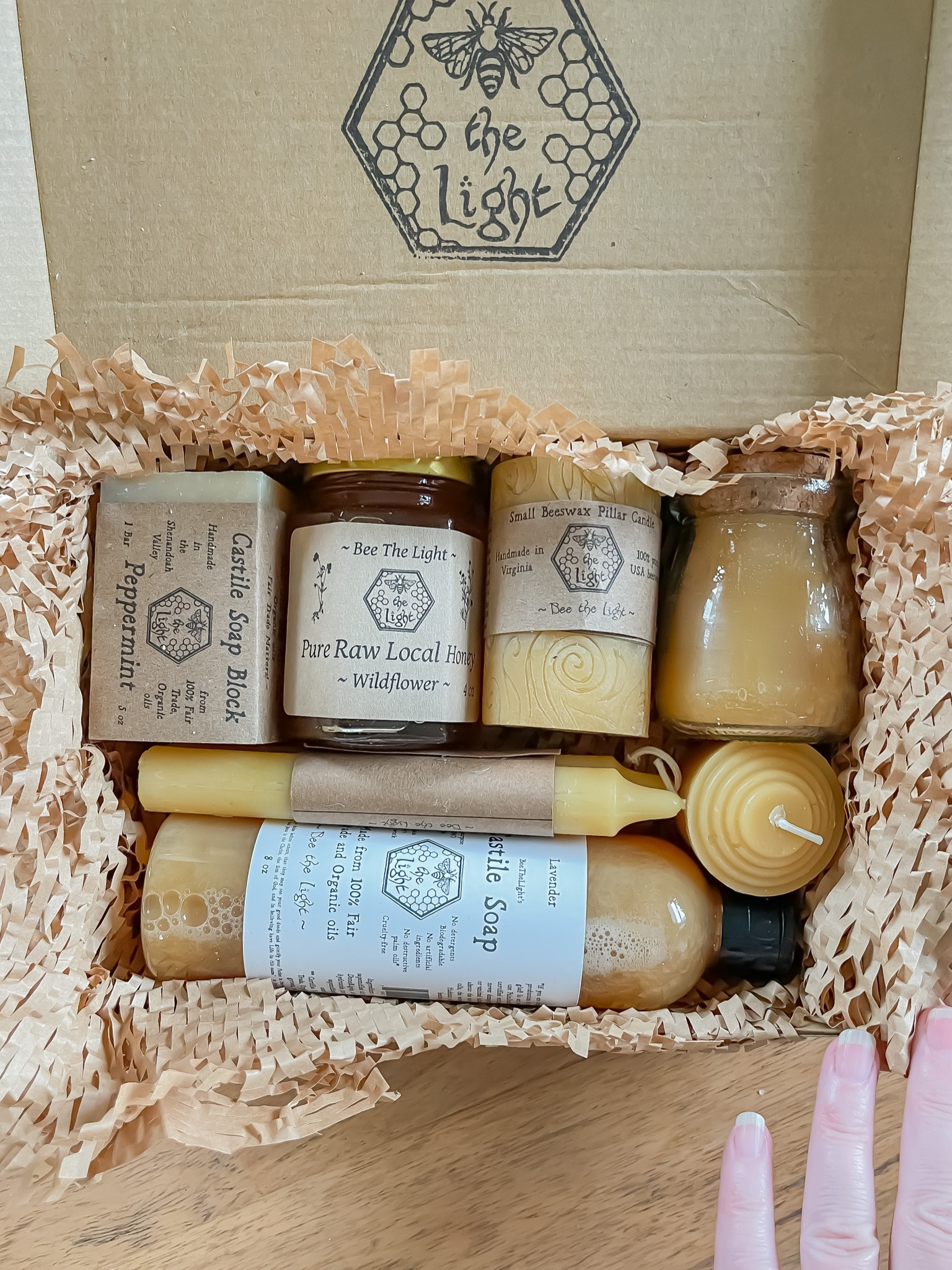 Love this handmade small shop! This gift box makes a great gift for any occasion! 
Beeswax candle, Castile soap, raw honey

#LTKunder50 #LTKSeasonal #LTKGiftGuide